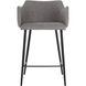Griffin 34.75 inch November Grey / Bravo Cognac Counter Stool